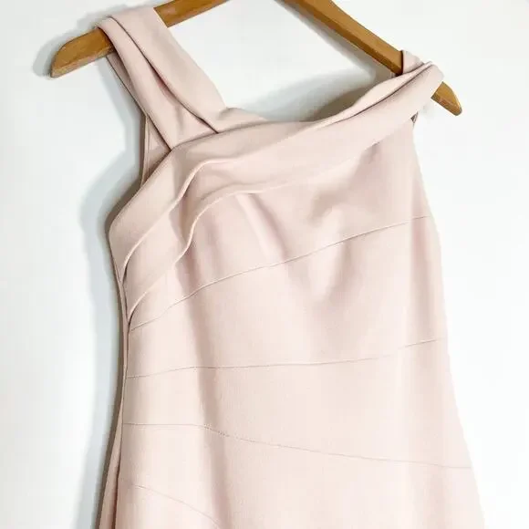 calvin klein blush pink dress Calvin Klein Blush Pink Off-the-Shoulder Formal Long Gown Maxi Dress NWOT